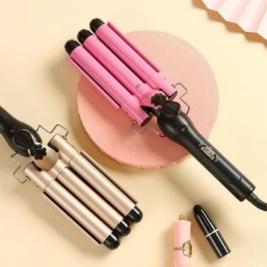 Imagem de Modelador de Cabelo 3 Ondas – Efeito Praia com Praticidade e Rapidez (Rosa)