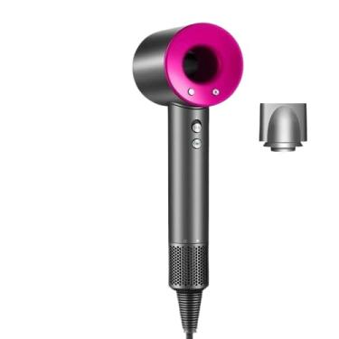 Imagem de Secador de Cabelo - Secador Íon Negativo com Motor de Alta Velocidade 120.000 RPM para Secagem Rápida, Baixo Ruído, com Bocal, 4 Temperaturas e 3 Velocidades (Rosa Pink, 110V)