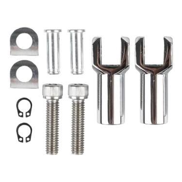 Imagem de Dynwave O conjunto do kit de suporte a footpeg de passageiros substitui a manutenção, fácil de instalar o Footpeg montando Clevis para Sofrail 2000-2017, Prata