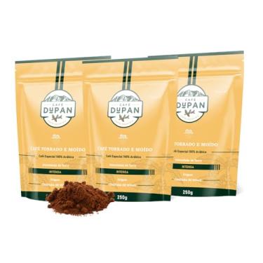 Imagem de Café Dupan Torrado e Moído - 250g (Variação de Quantidade de Pacotes Disponível) - Grãos Selecionados, Aromático e Fresco