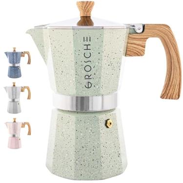 Imagem de GROSCHE Cafeteira Milano Moka, máquina de café expresso para fogão, cafeteira Greca, 9 xícaras, Menta