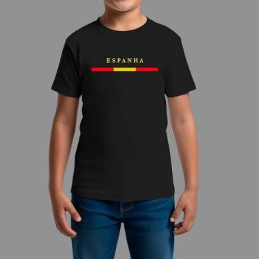 Imagem de Camiseta Infatil Masculina Streetwear Casual Gola Redonda Espanha - Ro