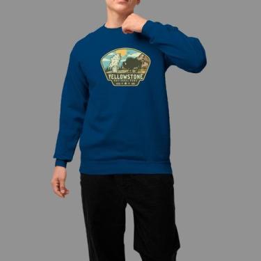 Imagem de Moletom Gola Careca Basico Masculino Moda De Country confortável Inver