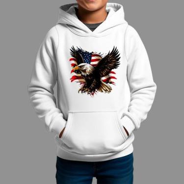 Imagem de Moletom Canguru Infantil Country Moda Country Tecido Macio Aguia Ameri