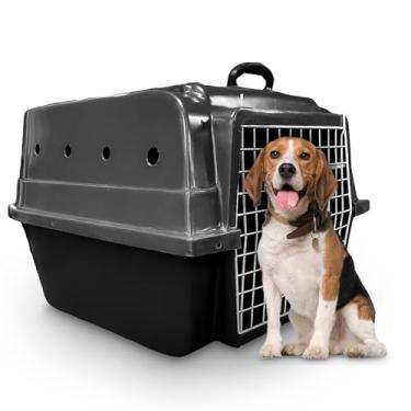 Imagem de Caixa de Transporte Cachorro Cães Porte Médio Rafapet (Cinza)