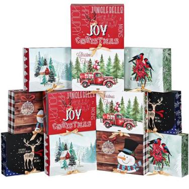 Imagem de Caixas de Presente de Natal Xylitic - Pacote com 12 Unidades (30x25x7,