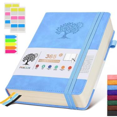 Imagem de Caderno Diário PERCUN A5 em Couro - 365 Páginas, 100g/m²