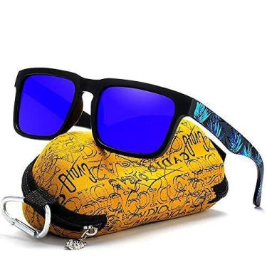 Imagem de Óculos de Sol Masculino Kdeam Estilo Surf Quadrado Hastes Estampadas P