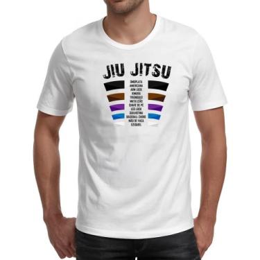 Imagem de Camiseta Unissex Jiu Jitsu faixas e golpes - Alearts, EG