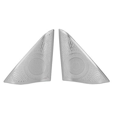 Imagem de GRCFUMO 2 PCS CAPA DE TWERTER DE PORTA DE CARRO, TAPA DE TUBLEIRO DE TWERER PILARE DA PATOR DA FRONTAÇÃO, Tampa do alto -falante da porta de liga de alumínio