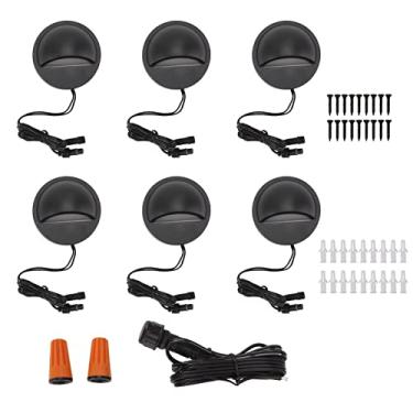 Imagem de MUNEFE Kits de luz de deck LED, iluminação embutida branca quente, ferramenta de iluminação de paisagem de baixa tensão para luz de escada de jardim ao ar livre