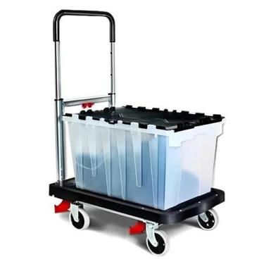 Imagem de Carrinho De Carga Plataforma Dobrável Roda De Silicone 150kg - Cristal