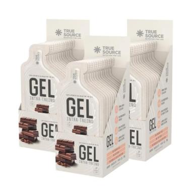 Imagem de 3x Gel Intra Treino Chocolate Com Cafeina True Source 10 Unidades 35g,