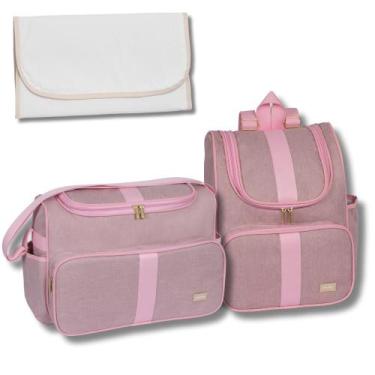 Imagem de Kit de Bolsa Maternidade com Mochila e Trocador Clássica - Neném na Nu