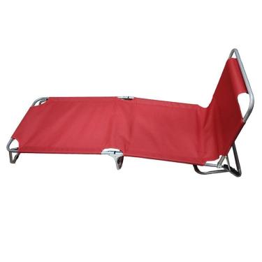 Imagem de Espreguiçadeira Reclinável Dobrável 3 Posições Vermelho