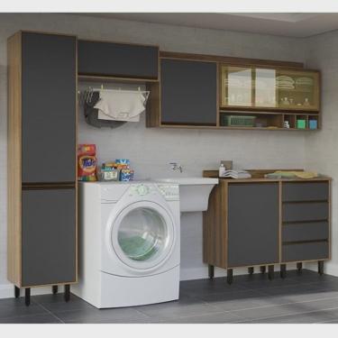 Imagem de Lavanderia Modulada 6 Peças 6 Portas 4 Gavetas Confort