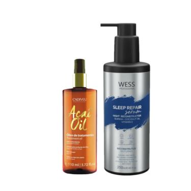 Imagem de Cadiveu Óleo Capilar Açai 110ml + Wess Sleep Repair 250ml