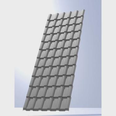 Imagem de Kit com 15 Telhas Pvc Plan 242x88cm Permatti Cinza