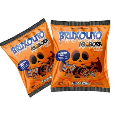 Imagem de Pirulito Tatuagem Bruxolito Abóbora Halloween 500g - 2 Pacotes