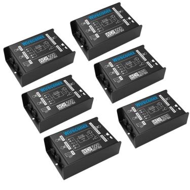 Imagem de Kit 6 Direct Box Passivo Wireconex WDI 500 Casador de impedância