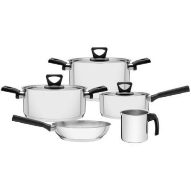 Imagem de Jogo de Panelas Tramontina Inox 5 Peças - 65180/514 Brava, Prata, 5