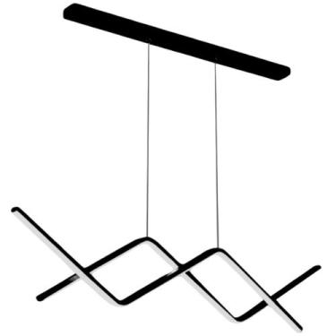 Imagem de Luminária Pendente Teto 110cm x 92cm Linear Dupla Wave Raio Ondas Mini
