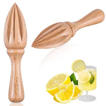 Imagem de COMNICO Espremedor de frutas cítricas de madeira, mão de madeira, espremedor de limão cítrico, fácil de segurar, ferramenta manual de suco de frutas, laranja, limão, limão, extrator para uso diário em