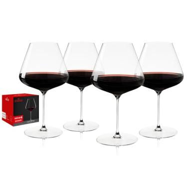 Imagem de Spiegelau Taças de vinho tinto de haste longa feitas na Europa para casamento, aniversário, festa de aniversário, jantar, artigos de vidro, acessórios de carrinho de bar doméstico, 1000 ml, conjunto