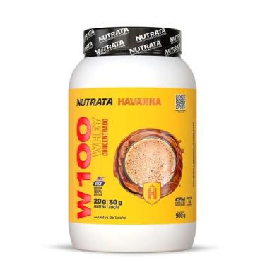 Imagem de Whey Concentrado W100 - Sabor Doce de Leite Havanna 900g - Nutrata