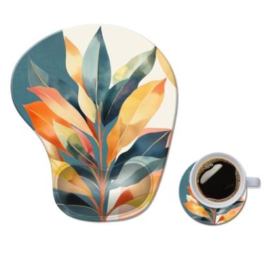 Imagem de Mouse pad ergonômico com descanso de pulso, tapete de mouse de gel confortável para computador, suporte de pulso para laptop, mouse para alívio da dor com base de poliuretano antiderrapante design