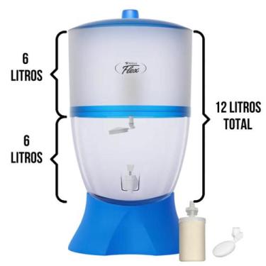 Imagem de Filtro Purificador de Água Stefani Flex Azul 1v 6L - Ceramica Stefani