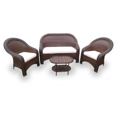 Imagem de Conjunto de Sofá Fibra e 2 Poltronas e 1 Mesa Centro