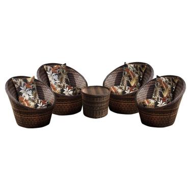 Imagem de Conjunto de Poltronas Fibra Sintética e 1 Mesa Centro