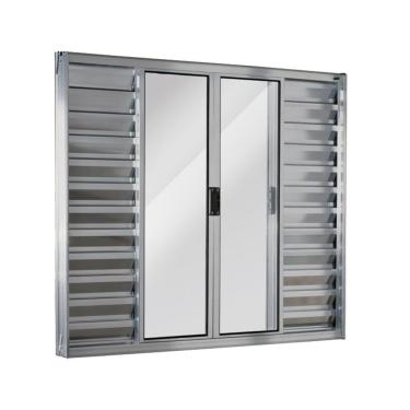 Imagem de Janela Veneziana 6 Folhas Central Brilhante 120x200cm Ecosul Esquadrisul