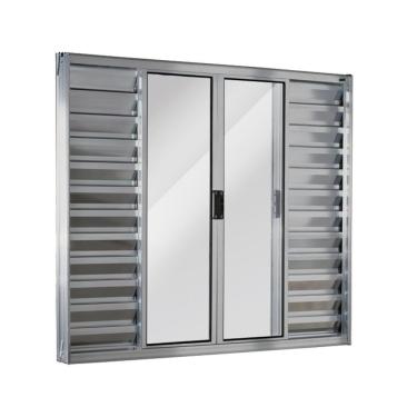 Imagem de Janela Veneziana 6 Folhas Central Brilhante 100x120cm Ecosul Esquadrisul