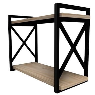 Imagem de Prateleira Industrial Suspensa 20x60, Organizadora Livros Decorações em Salas, Cozinhas, Lavanderia(Prateleira 20x40cm 2° Linha)