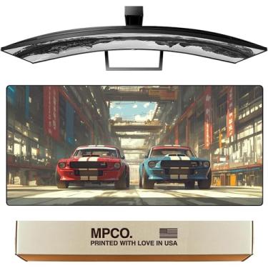 Imagem de MPCO. Mangá Motors megumis-Mustangs tamanho grande gamer WFH mousepad mesa completa DuraGlyde tecido (grande (91 cm x 43 cm))