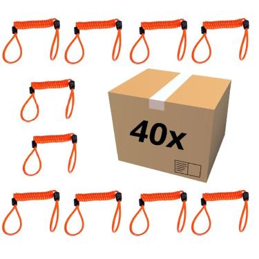 Imagem de KIT COM 40 Cabo Lembrete Trava Disco Cadeado Capacete Moto FAN Titan CG160 FAZER YBR FACTOR PCX POP BIS