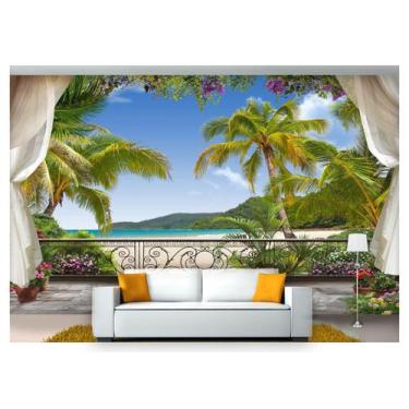 Imagem de Papel De Parede Paisagem Digital Varanda 3D Dah06 - Você Decora