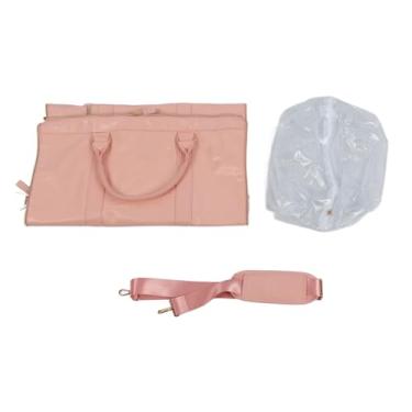 Imagem de Bolsa de vestuário Carregar bolsa de viagem de grande capacidade Saco de traje versátil Saco de bagagem de negócios com alça de ombro rosa