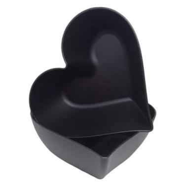Imagem de Petisqueira Coração jogo com 5 unidades de Plástico - FORTINJET, Preto