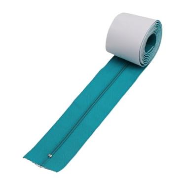 Imagem de Pssopp 2pcs Nylon Duplo Lateral Interno Barreiras de Poeira Externa Descascar Zíper do Bastão, Zíperes de Protetor de Poeira Pesada para a Porta (GREEN)