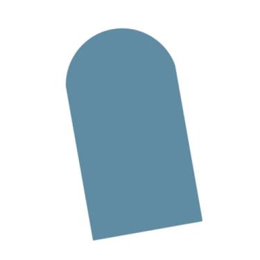 Imagem de WeiLaiKeQi Adesivo de parede em arco, adesivo removível de PVC para decoração boho, papel de parede com arte geométrica para quarto infantil interno, plano de, Azul