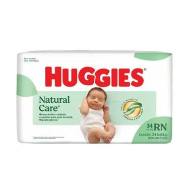 Imagem de Fralda huggies Natural Care RN recém nascido com 34 unidades, 34, RN
