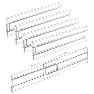 Imagem de Divisórias De Gaveta Transparentes Ajustáveis E Expansíveis Conjunto D