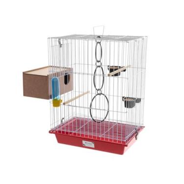 Imagem de Gaiola com ninho externo para Agapornis Calopsita e Periquito Australi