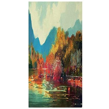 Imagem de Película de privacidade para janela artística, janela decorativa 3D, decalques de vitrais, adesivo de janela aderente estática não adesivo, L90 x C 190 cm, multicolorido