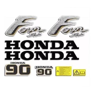 Imagem de Kit Faixa Adesivo Motor Honda 90 Hp - Spts