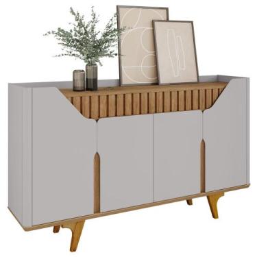 Imagem de Buffet Aparador Sala de Estar 160cm Melissa Off/Cinamomo B02 - Mpozena