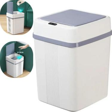 Imagem de Lixeira Inteligente Abre Facíl Retangular Automatica com Sensor de Toq